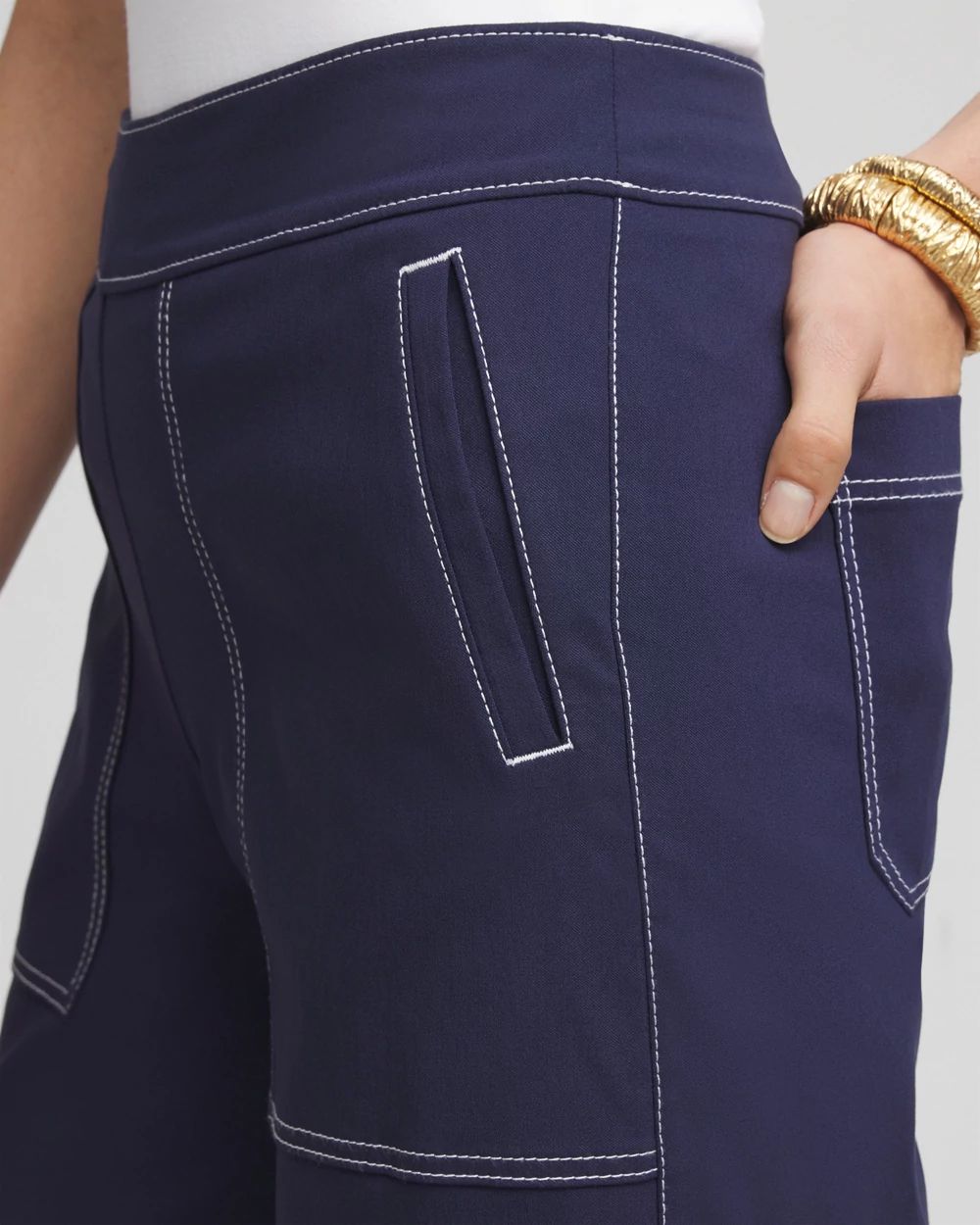Petite Brigitte™ Utility Wide-Leg Cropped Pants | Chico's